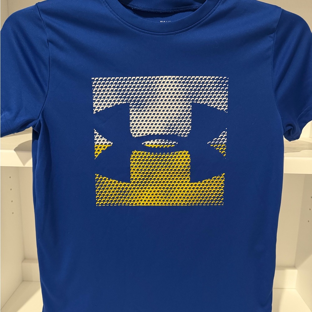 Under Armour Blue and Yellow Kids Shirt